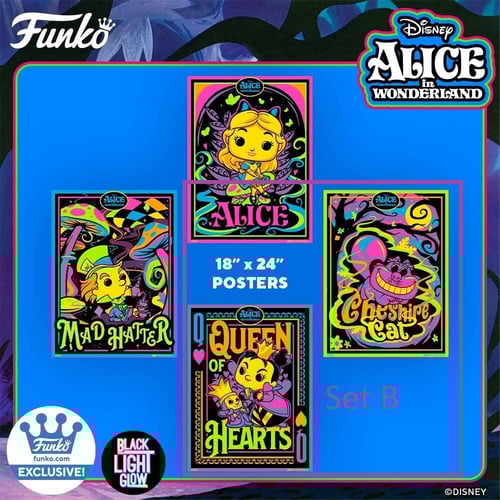 Funko Pop Alice in wonderland complete set with 2...