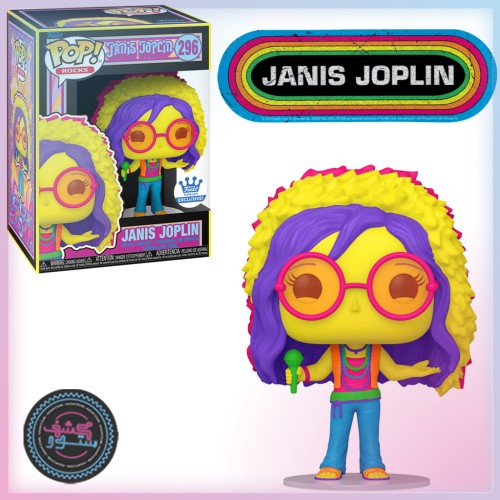 Funko POP! Rocks Janis Joplin #296-Funko Blackligh...