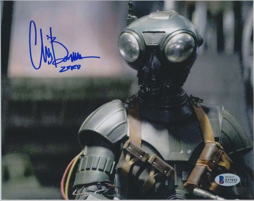Mandalorian Signed Zero Chris Bartlett Signed 8x10...
