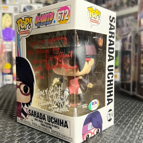 Funko Pop Boruto #672 Sarada Uchiha Signed/Auto by...