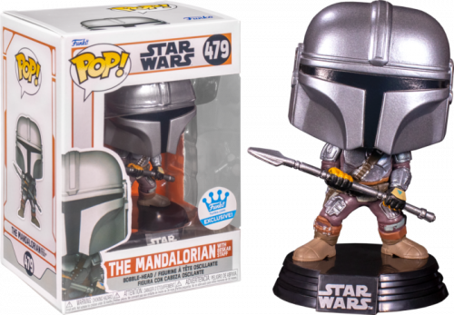 Funko Pop Star Wars Mandalorian With Beskar Staff...