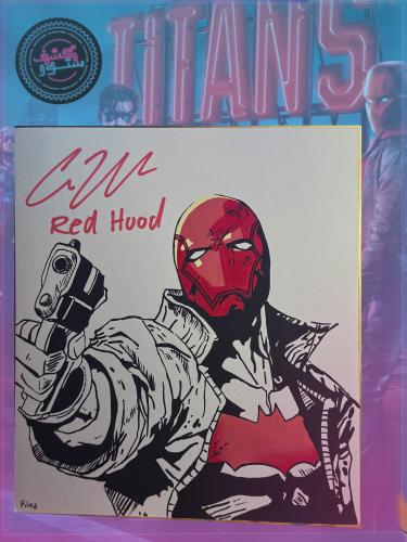 Shikishi board With Hand Painted Redhood Signed by...