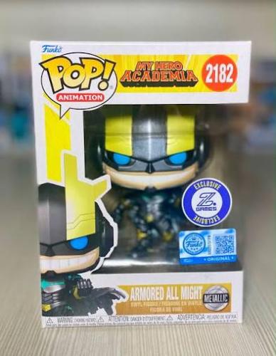 Funko Pop Anime MHA My Hero Academia - Armoured All Might Metallic z gAMES eXCLUSIVE !