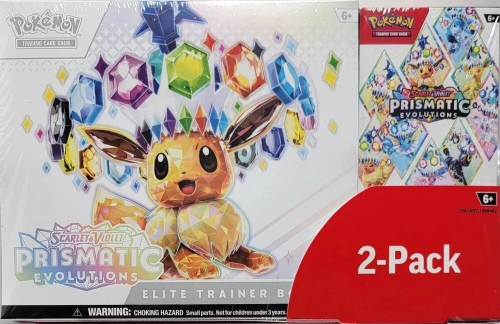 Pokemon Prismatic Evolutions 2-Pack Trainer Box an...