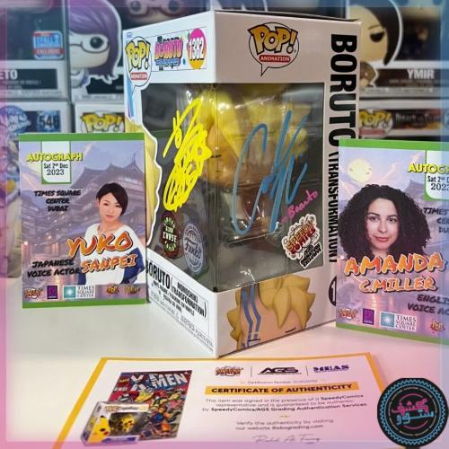Funko Pop Boruto Momoshiki Chase Dual Signed Japan...