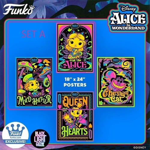 Funko Pop Alice in wonderland complete set with 2...