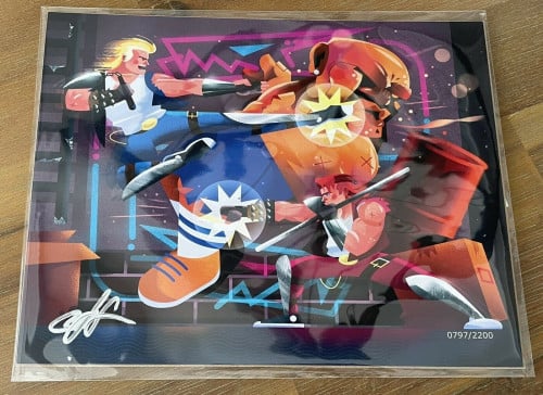 Double Dragon Fan Art Print (#Limited/2200) w/ CO