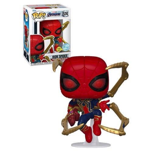 Funko Pop Iron Spider 574 GITD Glow In The Dark Ma...