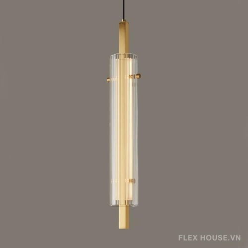 اضاءة معلقة من الزجاج والمعدن