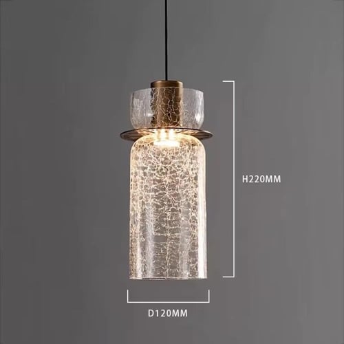 اضاءة معلقة من الزجاج والمعدن lux
