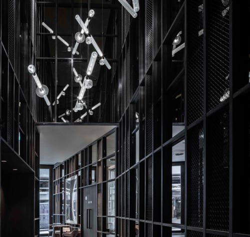 ثريا مودرن معلقة من الزجاج الشفاف LUX-C-1054