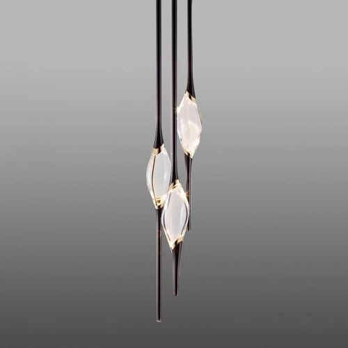 انارة معلقة سقف بقاعدة من النحاس والكريستال LUX-C-...