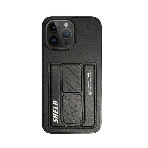 كفر ايفون 14 برو جلد أسود مع مسكة مغناطيس