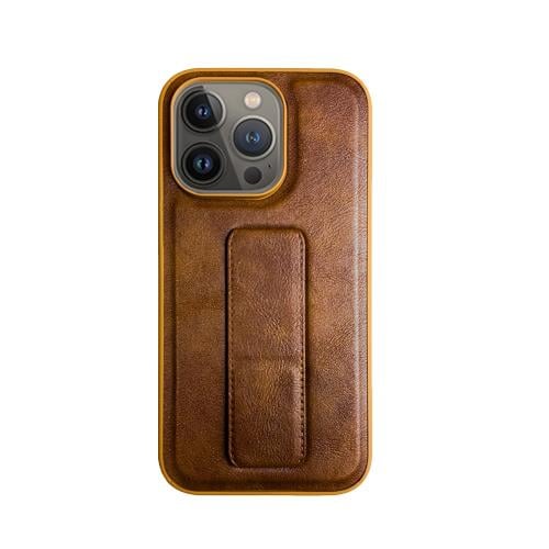 كفر ايفون 14 برو ماكس جلد فاخر مع مسكة ستاند مغناط...