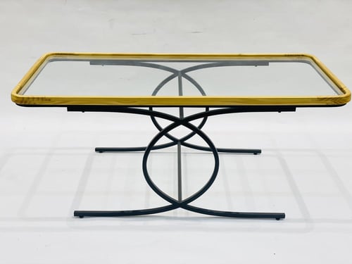 طاولات 1+4 مربعة زجاج