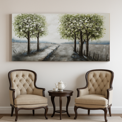 لوحة تجريدية طبيعة بملامس فنية راقية