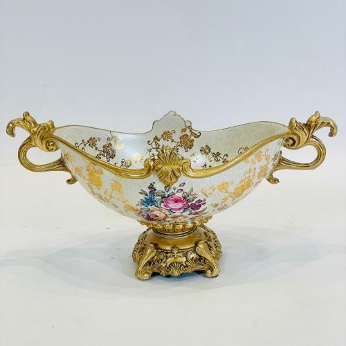 صحن فايبر مزخرف عريض