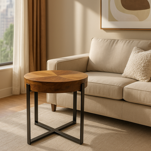 طاولة خدمة خشب آرتو بتصميم معدني عصري