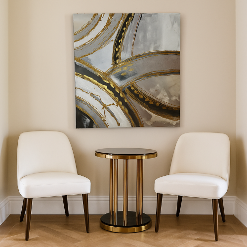 لوحة جدارية فنية شكل دوائر متشابكة