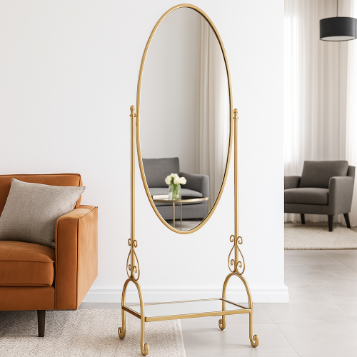 مرآة مدخل مع قاعدة زخرفية