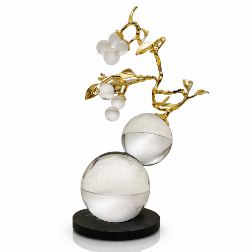 تحفه الاغصان الذهبيه الكرستاليه