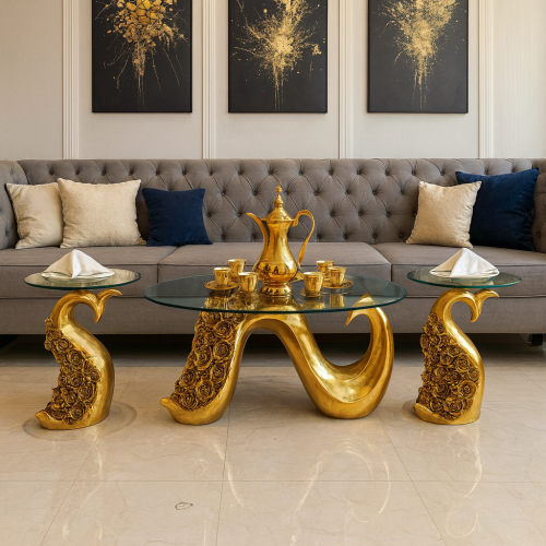 طاولات دولفين مذهب