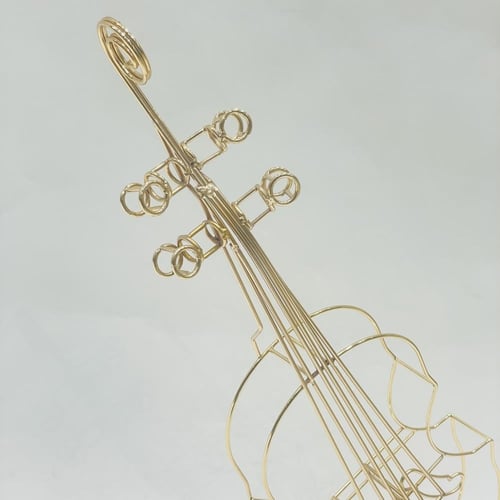 مجسم استيل جيتار بقاعدة زجاج (كبيرة)