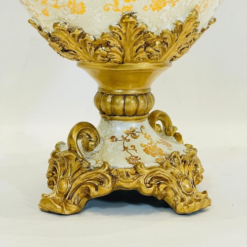 فازة فايبر مزخرفة بمقابض