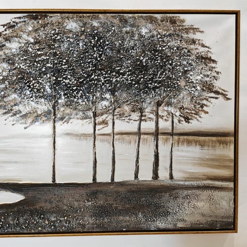 لوحة بحيرة هادئة – بمنظر طبيعي طولي