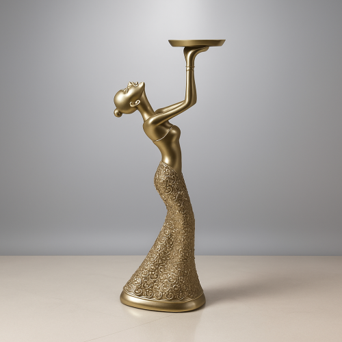 مجسّم حامل الشموع تصميم المرأة