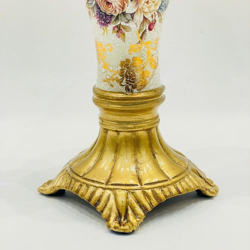 طقم شمعدان فايبر كلاسيك مزخرفة