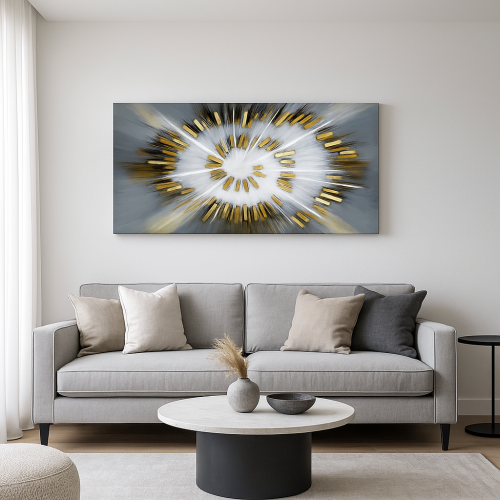 لوحة فنية تجريدية رسم يدوي