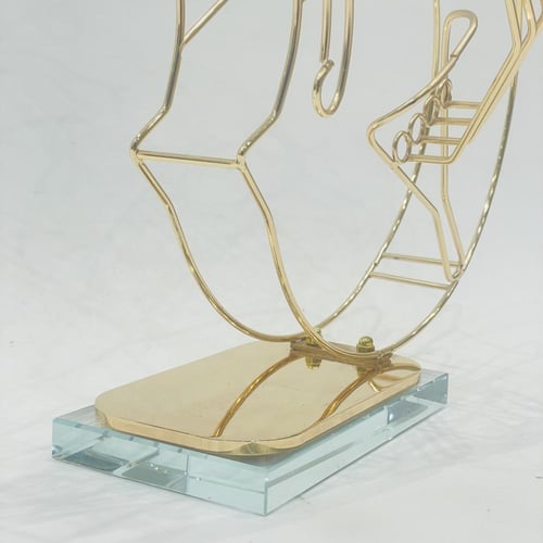 مجسم استيل جيتار بقاعدة زجاج (كبيرة)