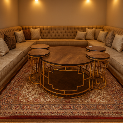 طاولات خمس قطع دائرية