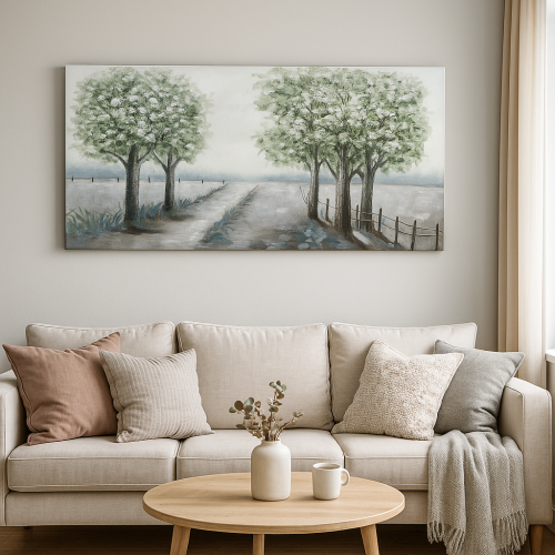 لوحة حائط طبيعة فنية رسم يدوي