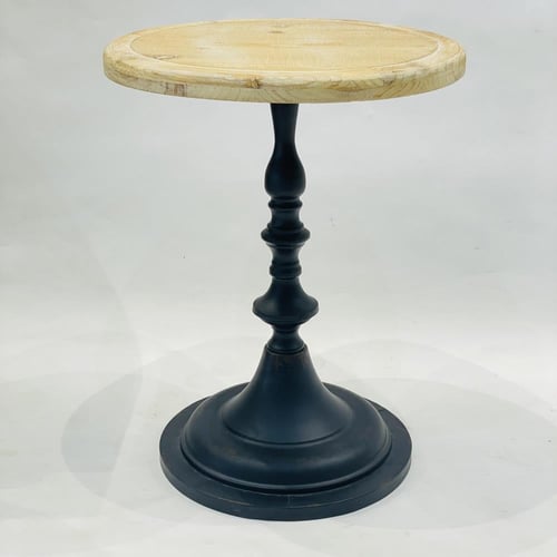 طاوله مفرده معدن اسود بسطح خشبي