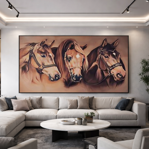 لوحة الحصان الثلاثي – رمز القوة والأصال
