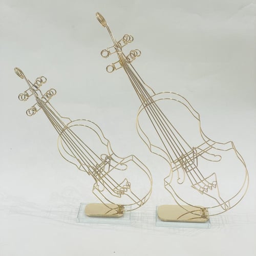 مجسم استيل جيتار بقاعدة زجاج (كبيرة)