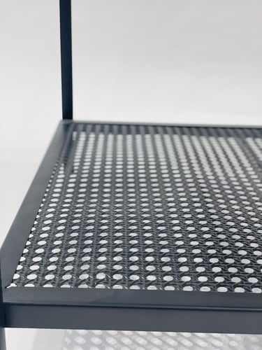 طاوله حديد بسطح خشبي