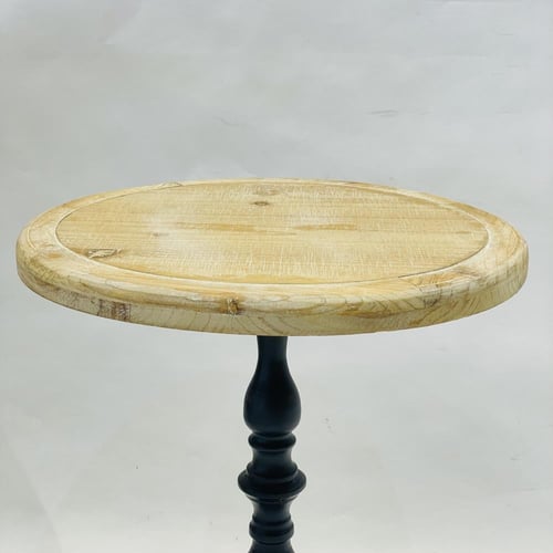 طاوله مفرده معدن اسود بسطح خشبي