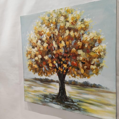 لوحة شجرة خريف لمسة فنية نابضة بالألوان