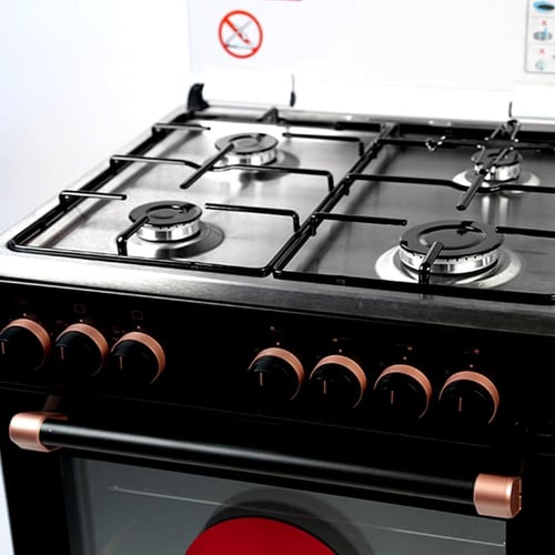 فرن فري ستاند 60*60 سم روز قولد اسود 4 عيون