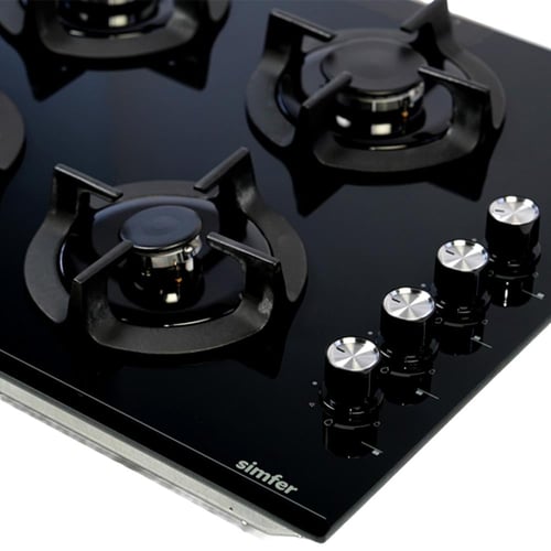 سطح سيراميك أسود 60 سم 4 عيون غاز