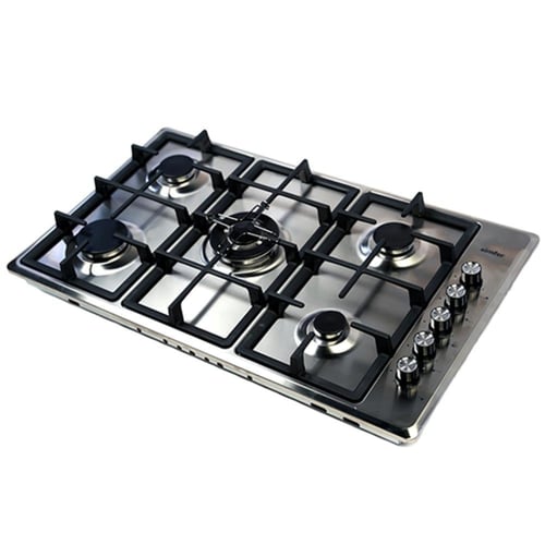 سطح ستيل 90سم 5 عيون غاز