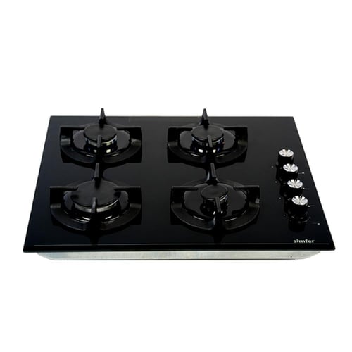 سطح سيراميك أسود 60 سم 4 عيون غاز