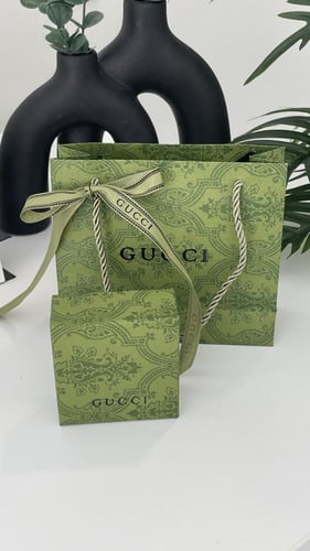 طقم قوتشي سلسال وحلق ذهبي مع الملحقات