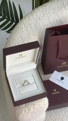 خاتم اقنر فضي مع ملحقات