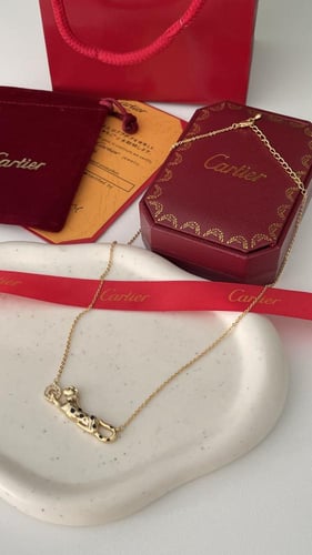 ‏سلسال تايقر ذهبي مع الملحقات