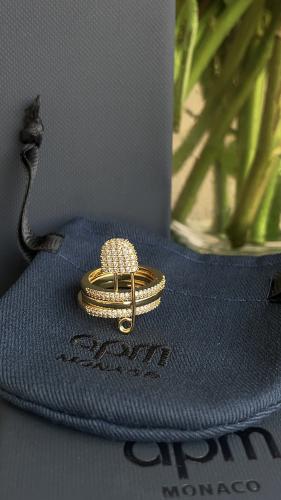 خاتم apm ذهبي مع ملحقاته