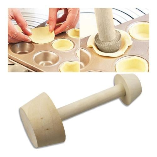 صانع المعجنات الخشبي بوجهين لصنع التارت ودافع البي...